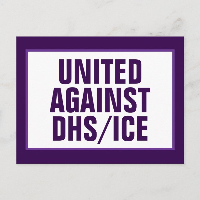 Bipartisan United Against DHS/ICE/CBP Postkarte (Vorderseite)