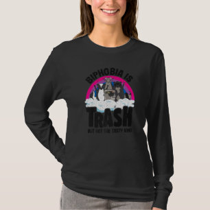 Biphobie ist Müll Opossum Waschbär Bisexuellen-Fla T-Shirt
