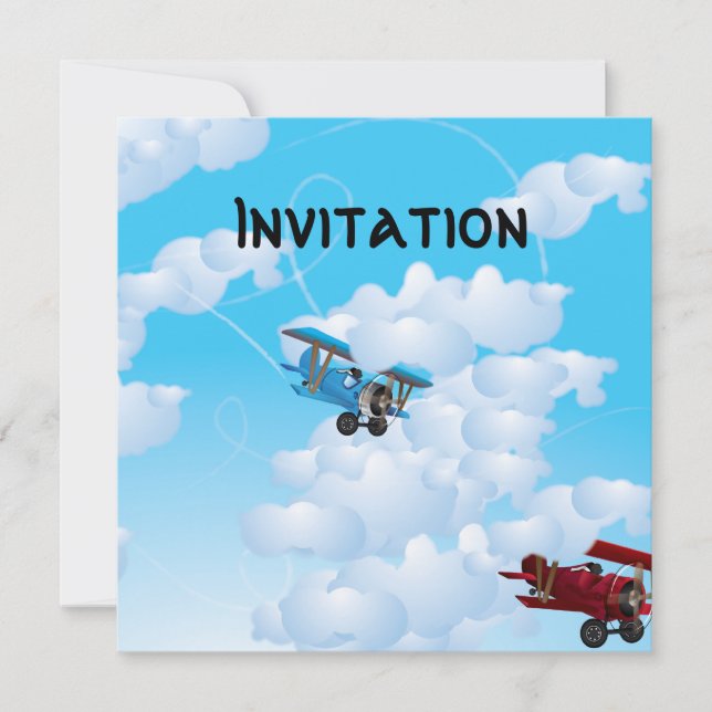 BiPlane Einladung (Vorderseite)