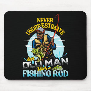 Bipoc B Fishing Geburtstags-T-Shirt Unterschätze n Mousepad