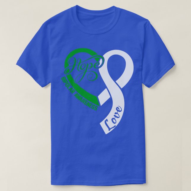 Bipolar Awareness HPeople Liebe Herz Ribbon Happy  T-Shirt (Design vorne)