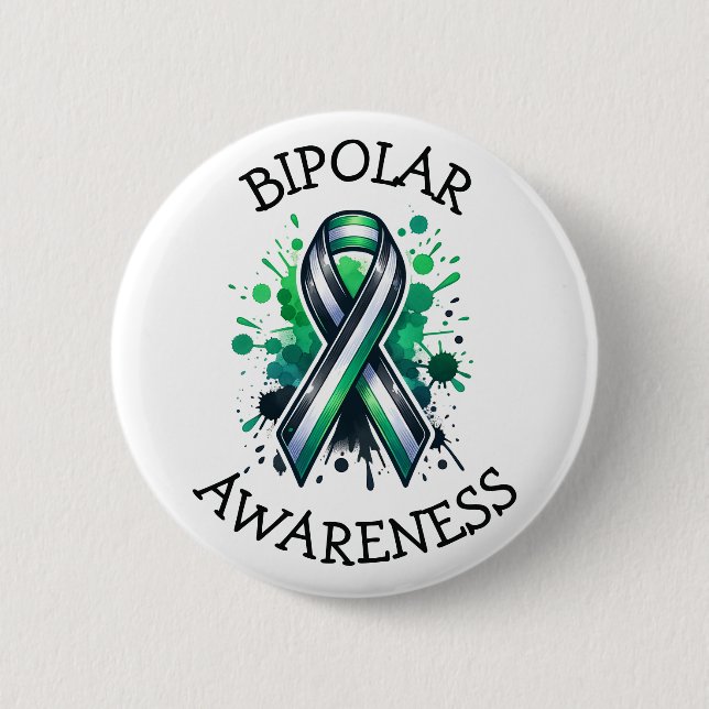 Bipolar Awareness Ribbon Button (Vorderseite)