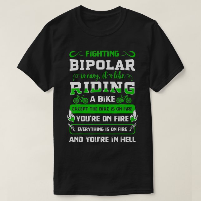 Bipolar Fighter Mania Psychische Störung Angst Psy T-Shirt