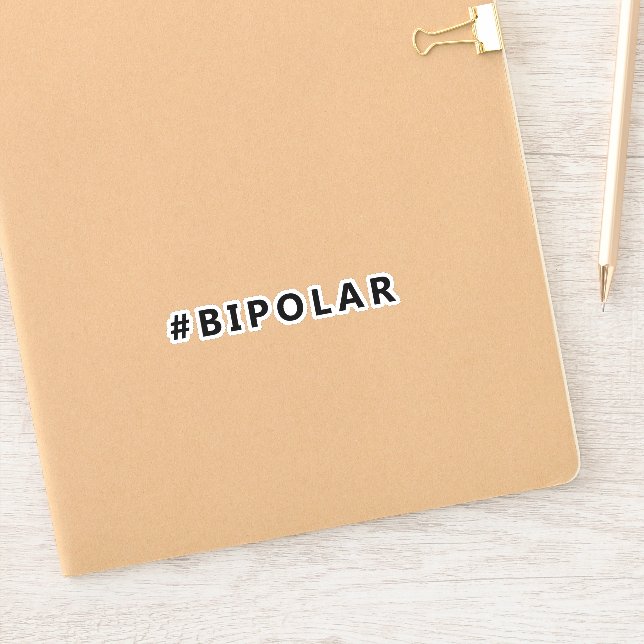 Bipolar-Hashtag Aufkleber (Notizbuch)