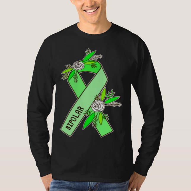Bipolar Ribbon Pocket  Bipolar Disorder Awareness T-Shirt (Vorderseite)