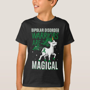 Bipolar Warrior Magisches Einhorn Grünes Band Ment T-Shirt