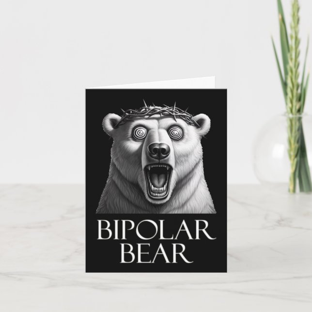 Bipolare Bärenaufkleber1 Karte (Vorderseite)