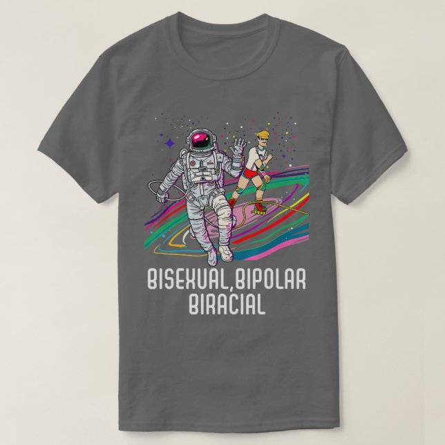 Bipolare bipolare Rainbow Pride Bisexualit T-Shirt (Design vorne)