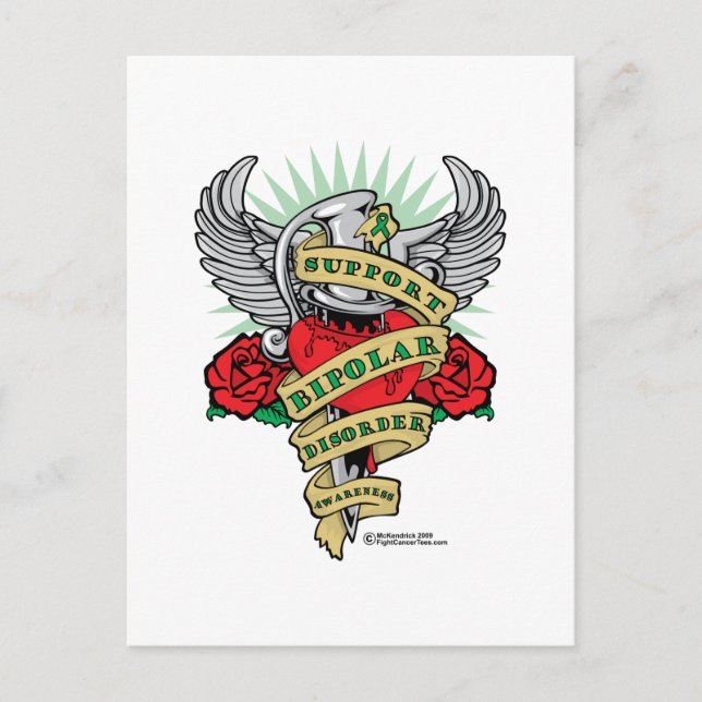 Bipolare Störung Postkarte (Vorderseite)