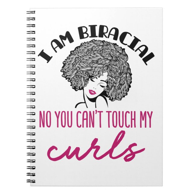 Biracial Mixed Girl Curls Funny Curl Frauen Notizblock (Vorderseite)