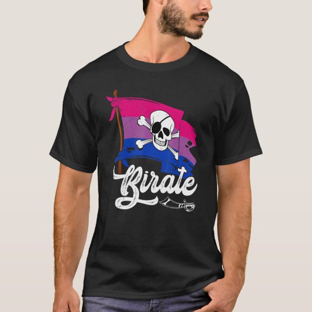 Birate Bisexueller Flag Bisexuality Pride Mont T-Shirt (Vorderseite)