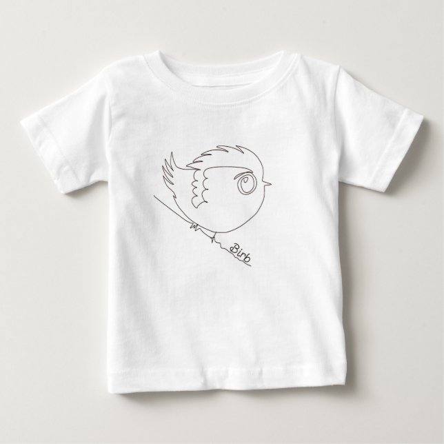 Birb (Vogel) Baby T-shirt (Vorderseite)
