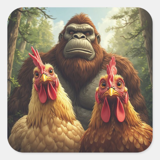 “Birbs Meet Bigfoot” Sticker Sheet (Vorderseite)