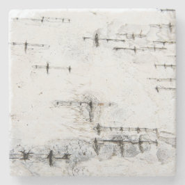 Birch Bark Karten Steinuntersetzer