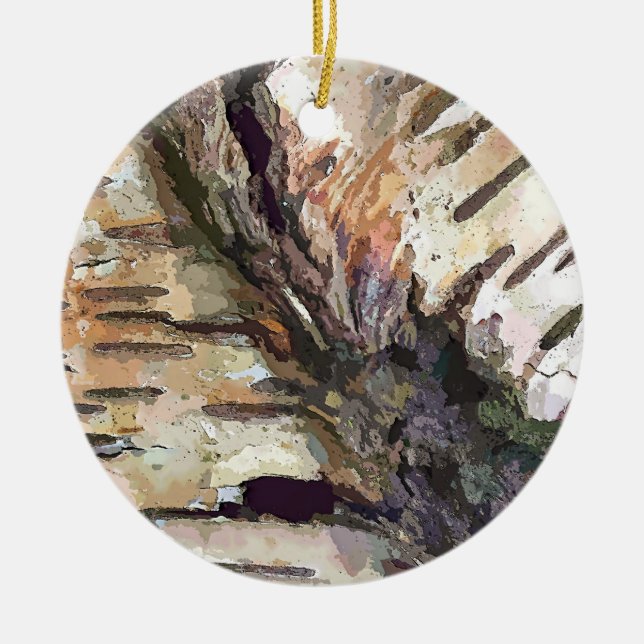 BIRCH BARK KERAMIK ORNAMENT (Vorne)