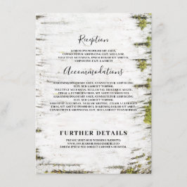 Birch Bark Rustic Wedding Information Guest Begleitkarte