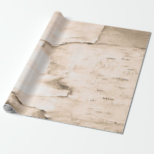 Birch Bark Tree Vintag Sepia Rustic Woodland Geschenkpapier