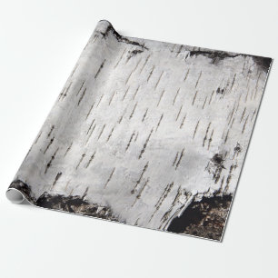 Birch Bark White Rustic Holiday Geschenk Geschenkpapier
