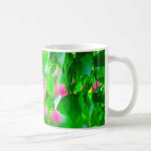 Birch-Blätter TulpenBlume anpassbar Kaffeetasse