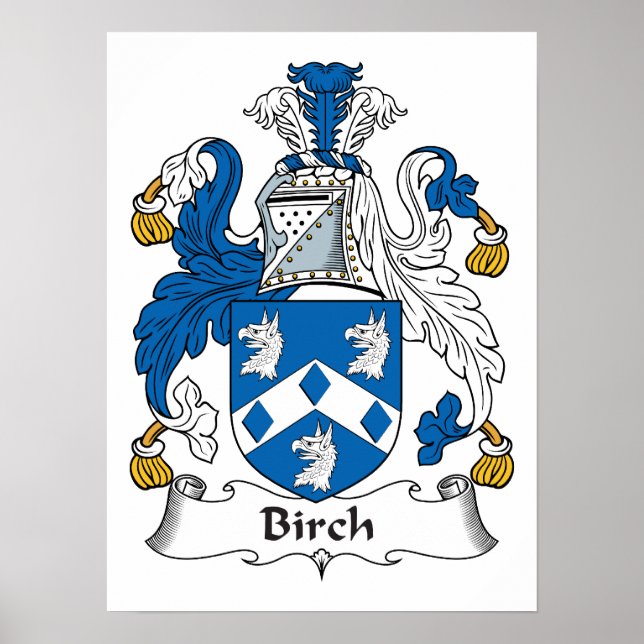 Birch-Familienwappen Poster (Vorne)