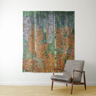 Birch Forest   Gustav Klimt   Wandteppich