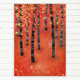 Birch Forest Landscape Poster