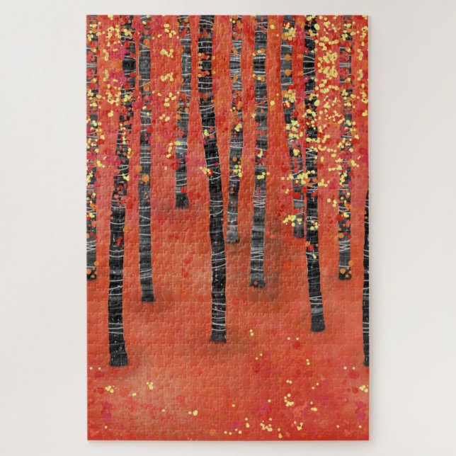 Birch Forest Landscape Puzzle (Vertikal)