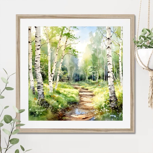 Birch Forest Painting Poster (Von Creator hochgeladen)