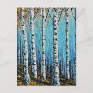 Birch Forest Postcard Feiertagspostkarte