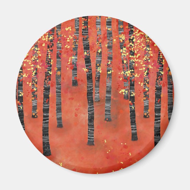 Birch Forest Red Magnet (Vorne)