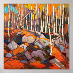 Birch Grove, Herbst Tom Thompson Poster