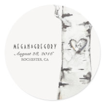 Birch Heart Rustic Wedding