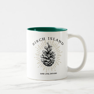 Birch Island pinecone Tasse