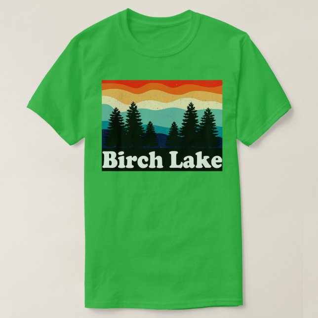 Birch Lake Alaska Retro T-Shirt (Design vorne)