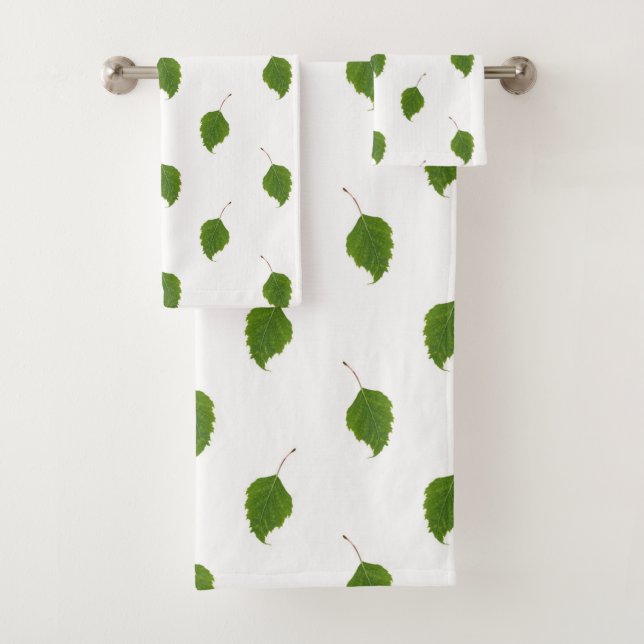 Birch Leaf Muster Badhandtuch Set (Insitu)