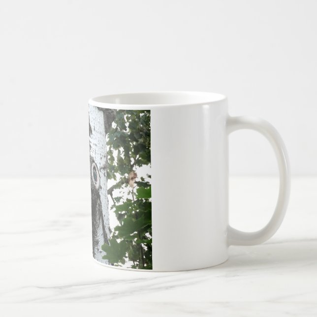 Birch Soul Tree Magic Face Foto Klassische weiße T Kaffeetasse (Rechts)