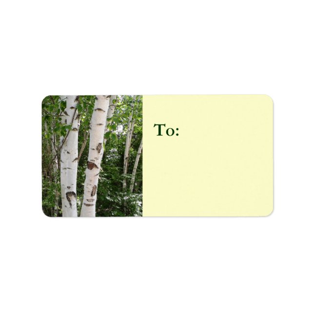 Birch Tree Address Label Adressaufkleber (Vorne)