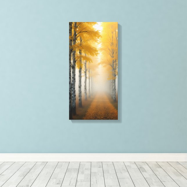 Birch Tree Alley Leinwanddruck (Insitu (Holzboden))