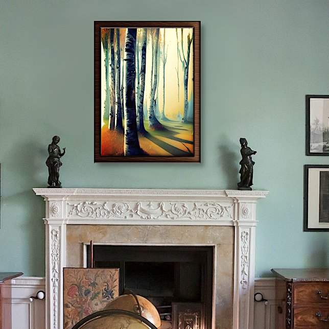 Birch Tree Forest in Daylight Foliendrucke (Von Creator hochgeladen)