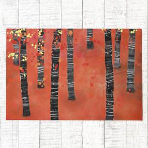 Birch Tree Forest Landschaft Fußmatte