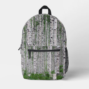 Birch Tree Forest Nature Bedruckter Rucksack