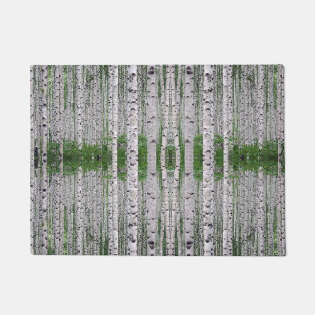 Birch Tree Forest Nature Door Mat Fußmatte (Vorderseite)