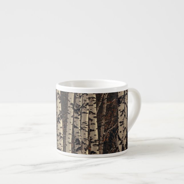 Birch Tree Forest Nature Espressotasse (Vorderseite Rechts)