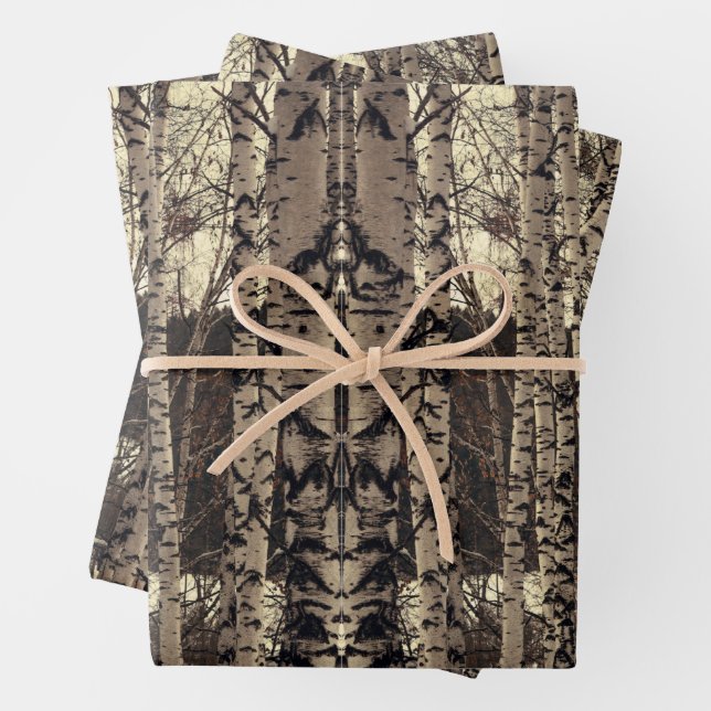 Birch Tree Forest Nature Geschenkpapier Set (Beispiel)