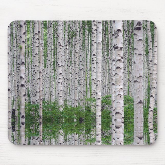 Birch Tree Forest Nature Mousepad (Vorne)