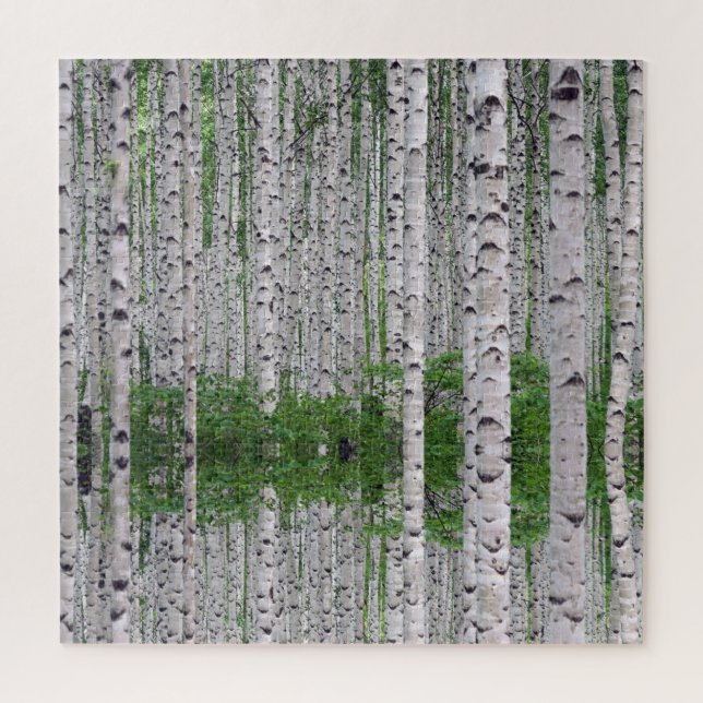 Birch Tree Forest Nature Puzzle (Vertikal)