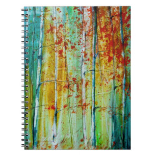 Birch Tree Forest Notizblock