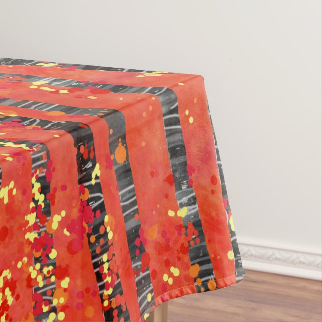 Birch Tree Forest Red Tischdecke (Beispiel)