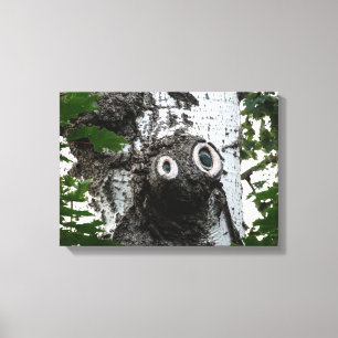 Birch Tree Magic Face Fotografie Canvas Print Leinwanddruck