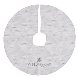 Birch Tree Natural Christmas NAME Outdoor Holiday Leinenimitat Weihnachtsbaumdecke